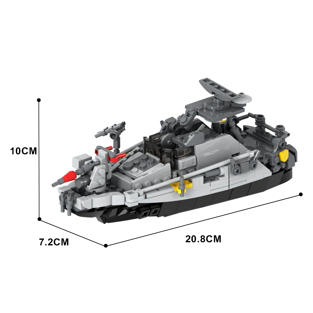 Gobricks moc filmes clássicos torero patrulhas barco bloco de construção conjunto explorando navio de guerra mecânico armas de água tijolos brinquedos