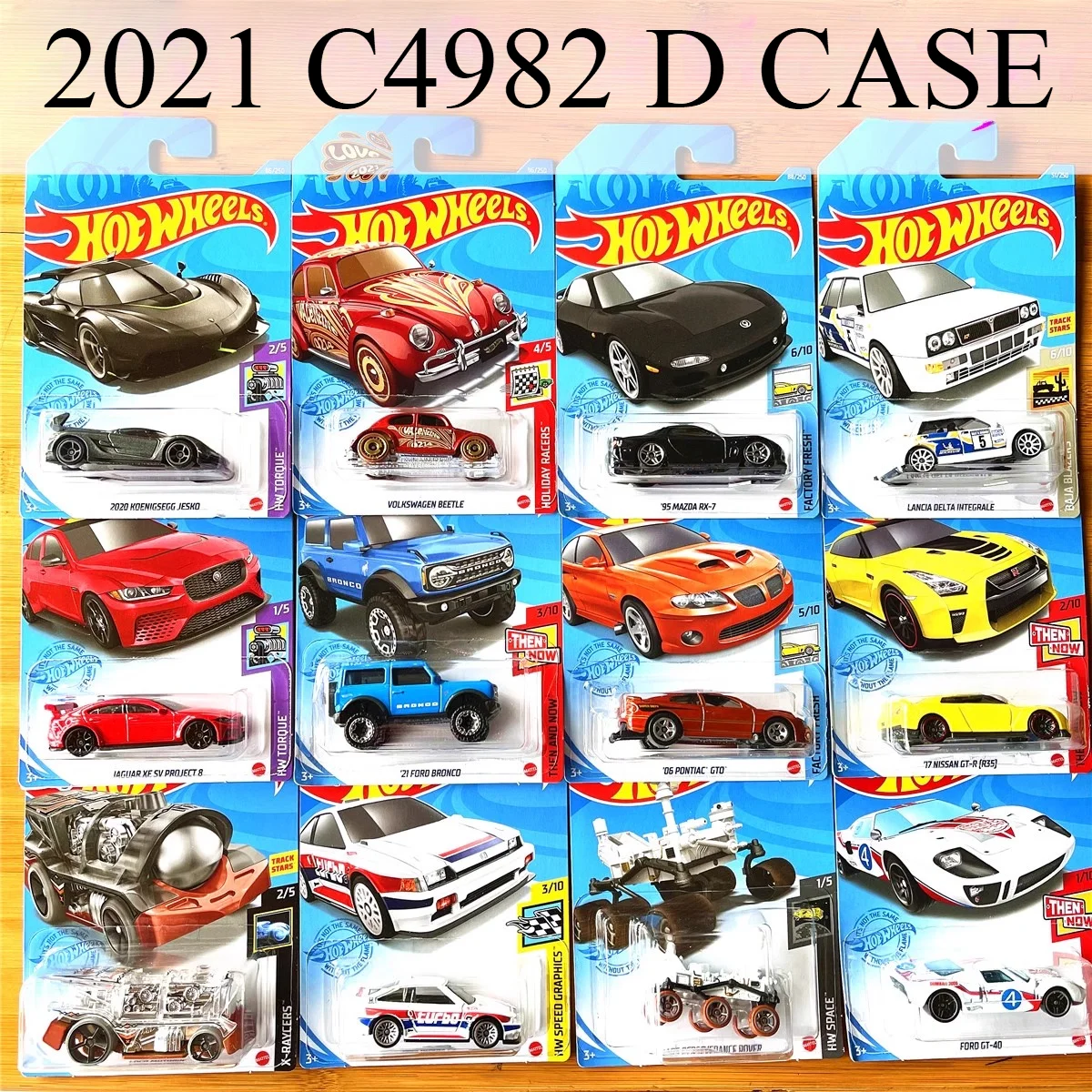 Original Hot Wheels 2021 C4982 D Case Miniatures Cars Hoteelws Model Car Hotweheels 1/64 Hotwheels Vehicle Toys Model Scale Cars