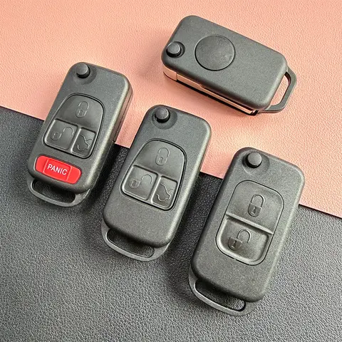 Car Key Fob Shell Case Housing for Mercedes Benz SLK E113 W168 W124 W202 A C E S W203 ML AMG S500 SL500 ML55 SL HU39 HU64 Blade