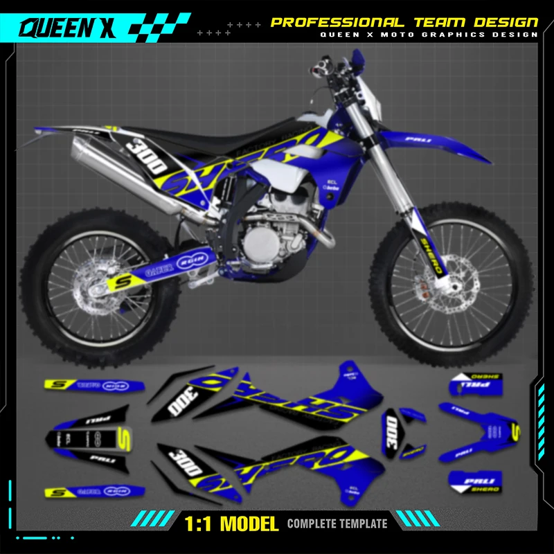 

Queen X MOTOR Custom Team For Sherco Decal 2017 2018 2019 2020 SE SEF 009 Graphics Decals Stickers Kit