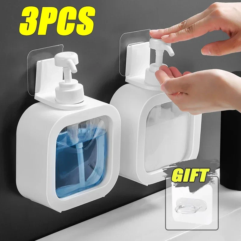 3Pcs Bathroom Soap Dispenser Liquid Dispenser Bottle Hand Sanitizer Container Bathroom Wash Storage Bottle Lotion Dispenser