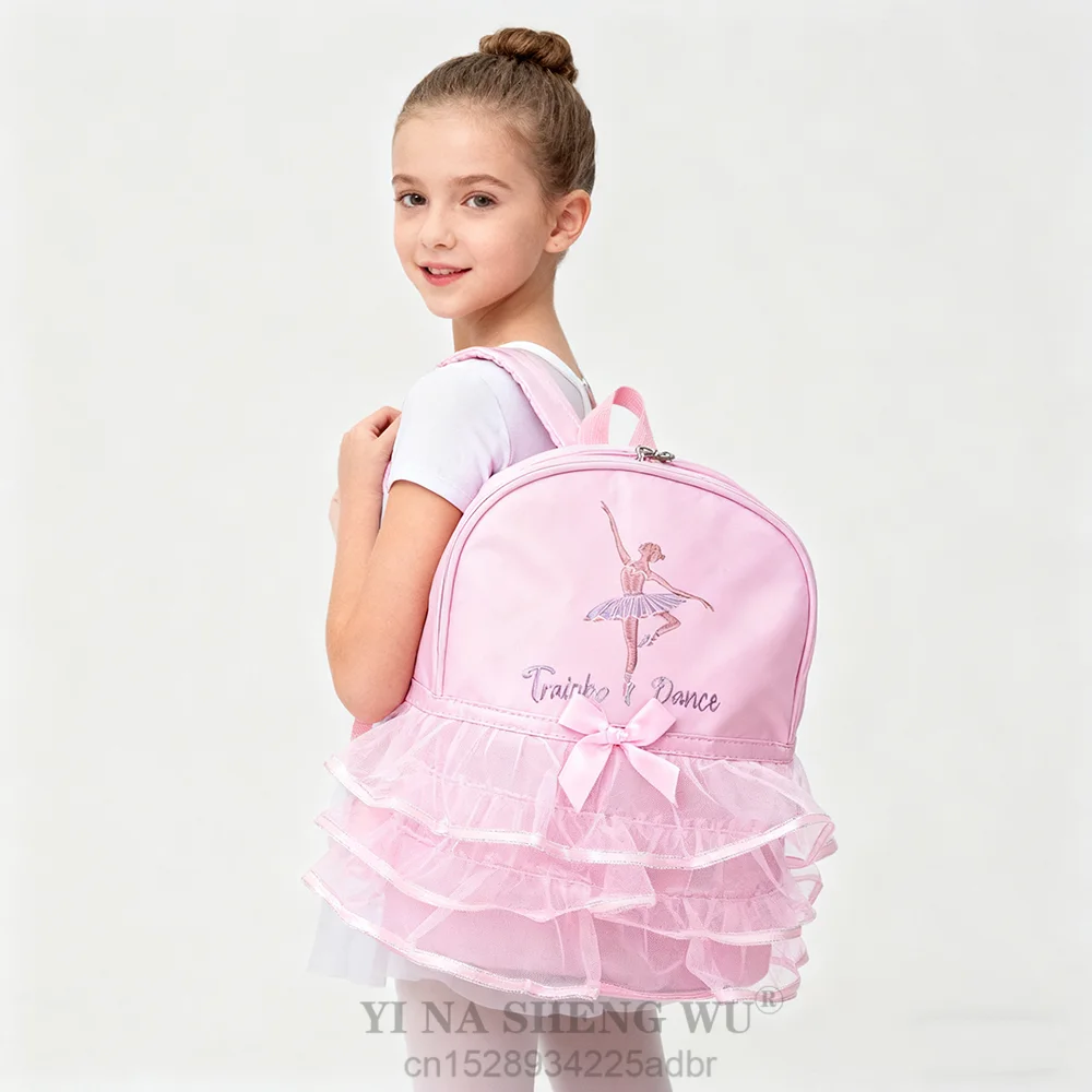 Children Ballet Bag for Girl Ballerina Dance Bag for Kids Pink Dancing Backpack Girls Ballet Dance Bags Baby School Backpack