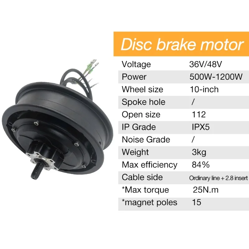 Cutomiziable 1200w brushless IP65 underwater 10 inch wheel electric scooter hub dc motor for e-skateboard