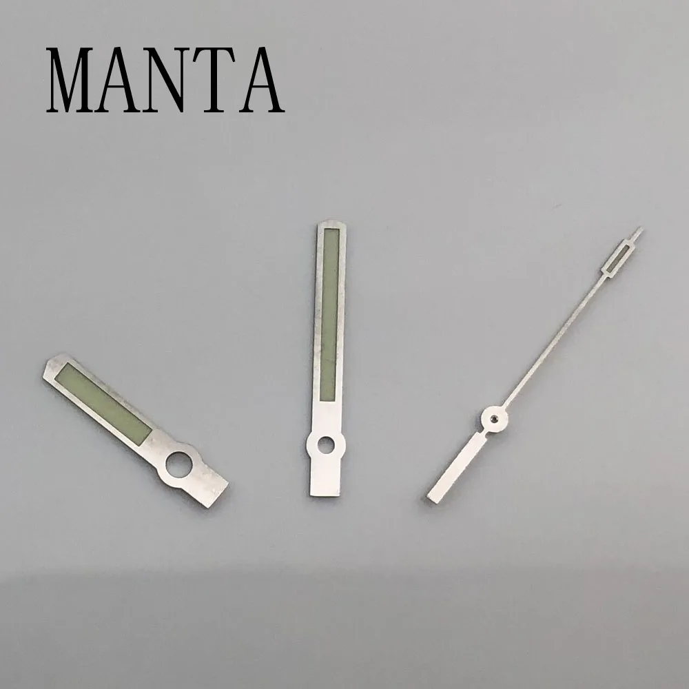 Manecillas de reloj de oro y plata, Accesorio luminoso verde, se ajusta a Miyota8205/8215/821A Mingzhu2813, movimiento mecánico automático