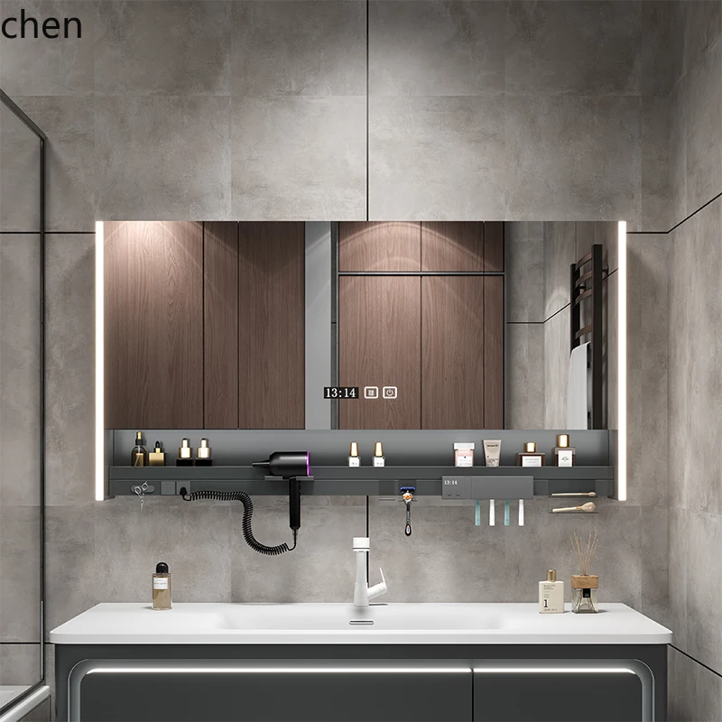 HXL smart bathroom mirror cabinet storage separate wall-mounted wall-mounted bathroom mirror locker
