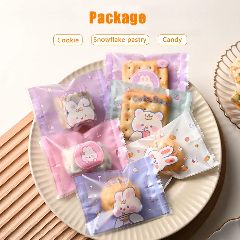 New Colorful Frosted Baby Birthday Party Baked Goods Cartoon Package Bag ALL IN ONE Animal Dessert DIY Candy Machine Sealed Bags