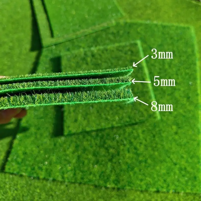 C9 DIY Project Model Scene Railway Layout Accessories 15/30cm Square Grass Mat 3mm 5mm 8mm Thick Artificial Lawn Carpet