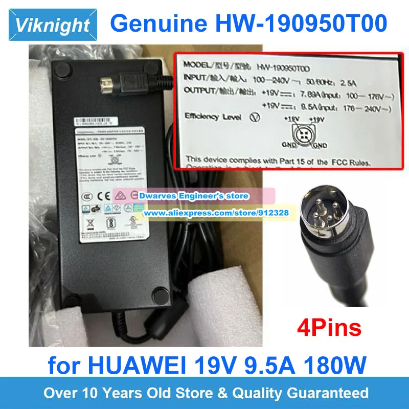 

Genuine HW-190950T0O AC Adapter 19V 9.5A 7.89A 180W Laptop Charger for Huawei HW-190950T00 4Pins Power Supply