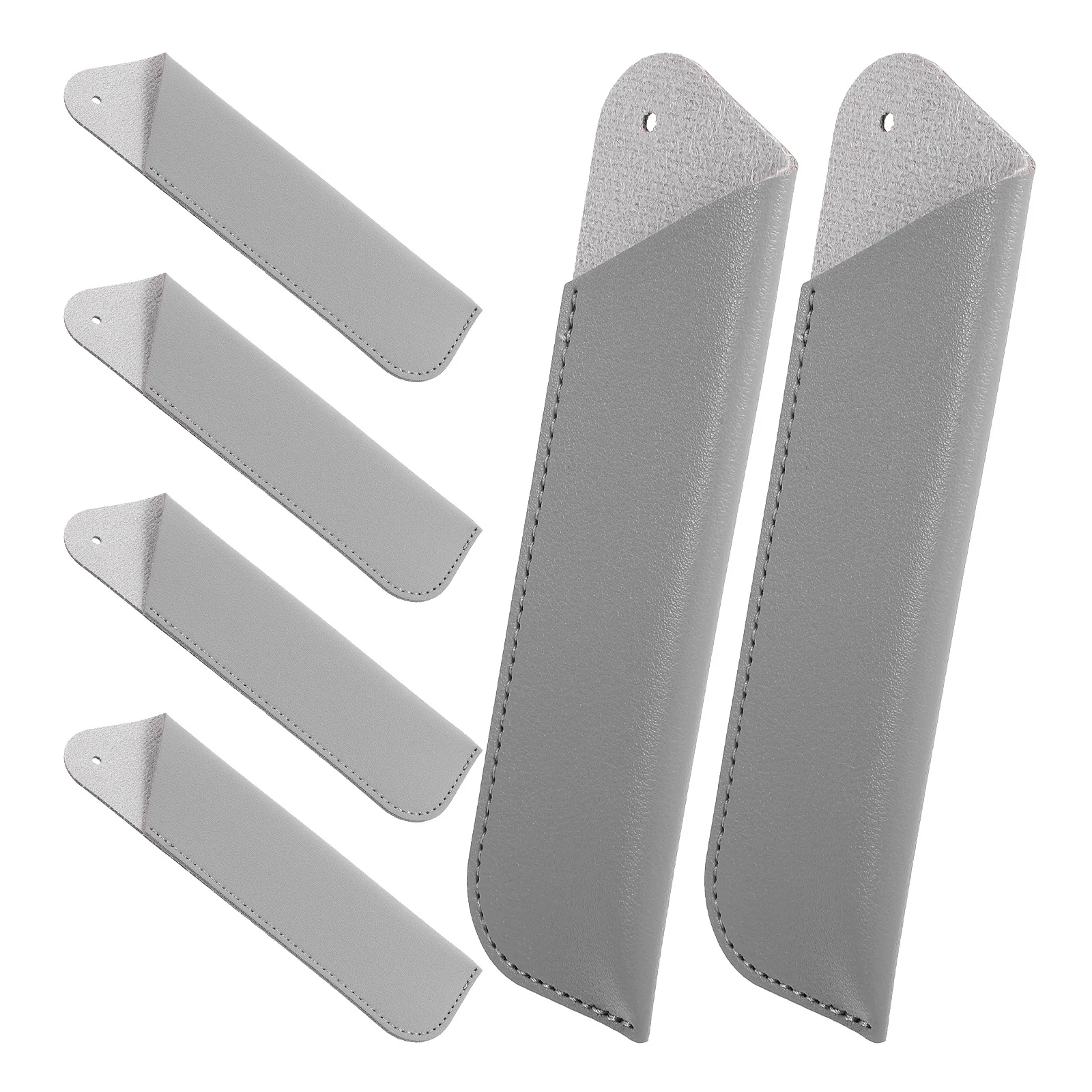 

6pcs Storage Pouch Pen Holder Sleeve For Ballpoint Fountain Pens Scratch-Proof Pu Material Office School Business Use