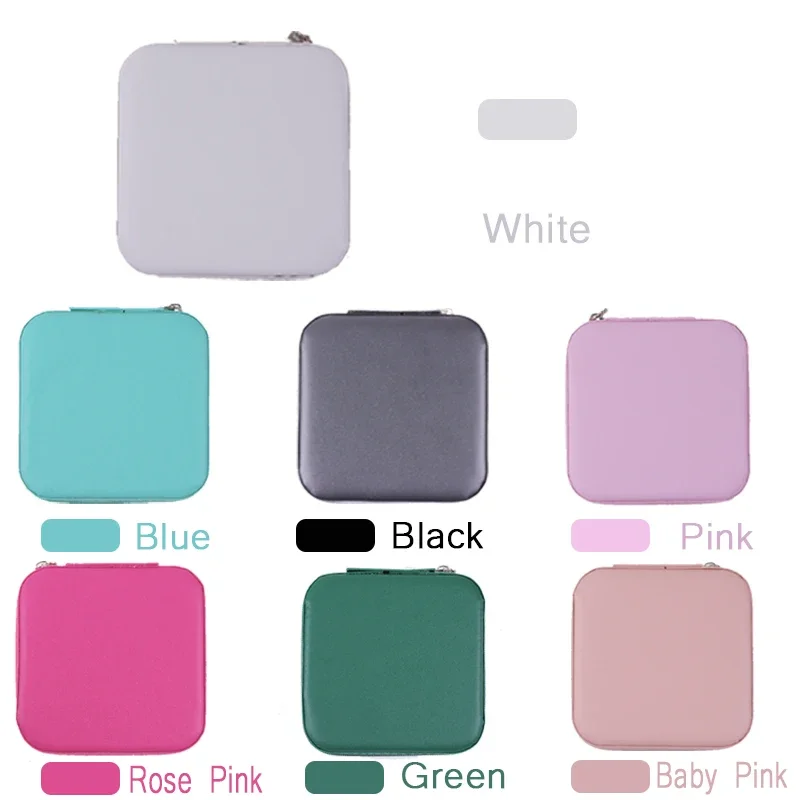PU Leather Jewelry Mini Storage Box Travel Home Bracelet Earrings Storage Display Case for Women Ring Jewelry Portable Organizer