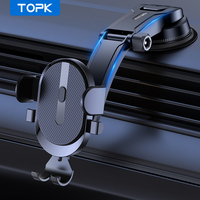 TOPK Car Phone Holder Mount, Upgraded Handsfree Stand, Phone Holder for Car Dashboard, Compatible with iPhone Android