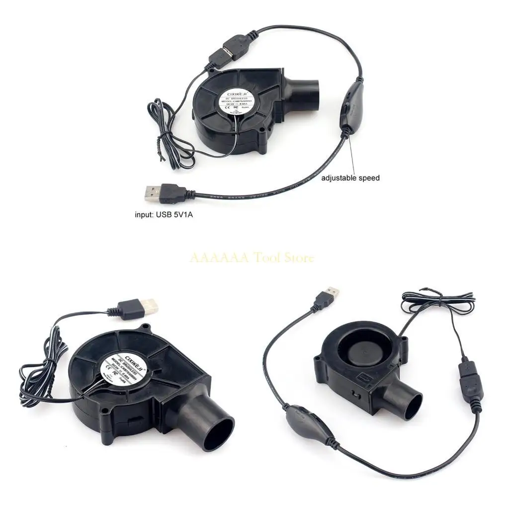 

A2BE BBQ Fan Air Blower Adjustable Speed 5V Variable Speed Adjustable 3700RPM Fan