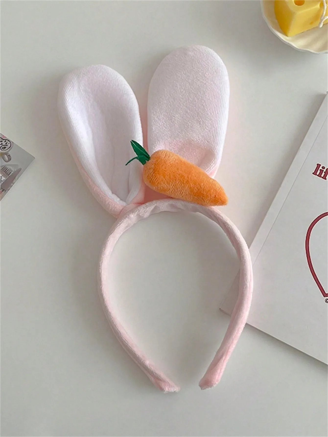 1 hair band cute large rabbit ears hair band for women 2024 autumn and winter new plush hair card for face washing