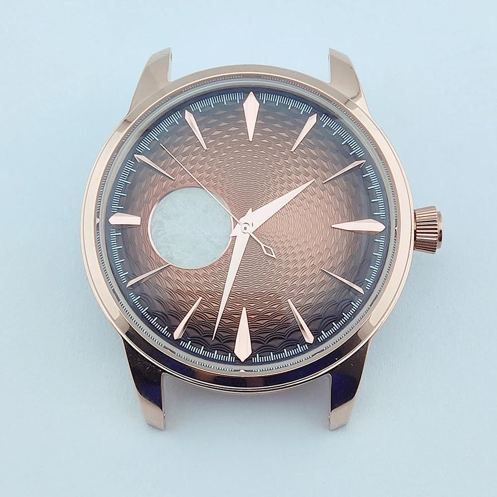 

40mm Arch Glass Watch Case nh38 Case Silver Rose Gold Cocktail Case for NH38 Movement fit 35mm Dial