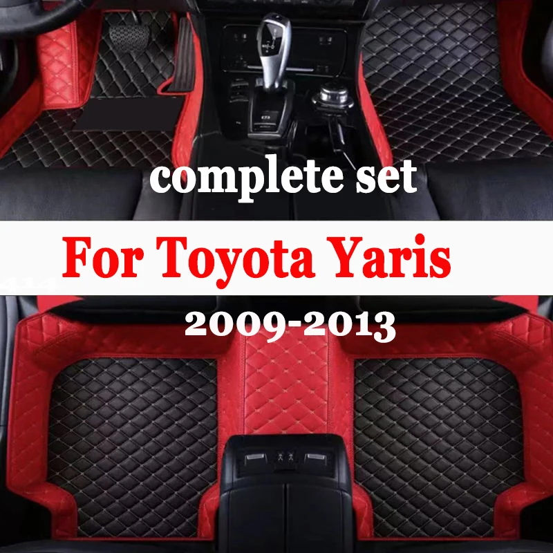 Car Floor Mats For Toyota Yaris 2008 2009 2010 2011 2012 2013 Custom Auto Foot Pads Automobile Carpet Cover Interior Accessories