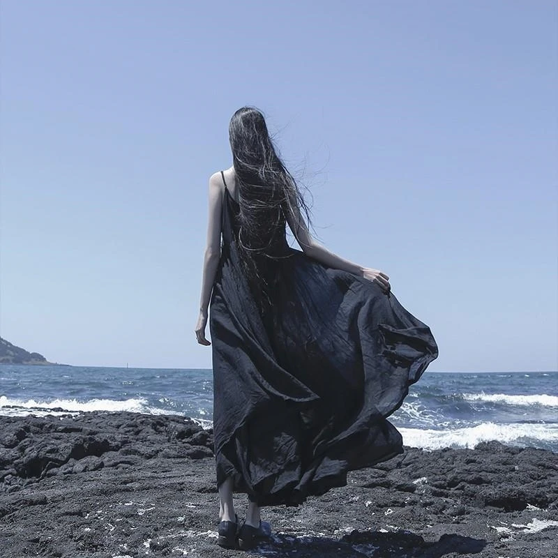 French Vintage Straple Midi Dress Elegant Party Wear 2024 Summer Designer Chic Boho Style