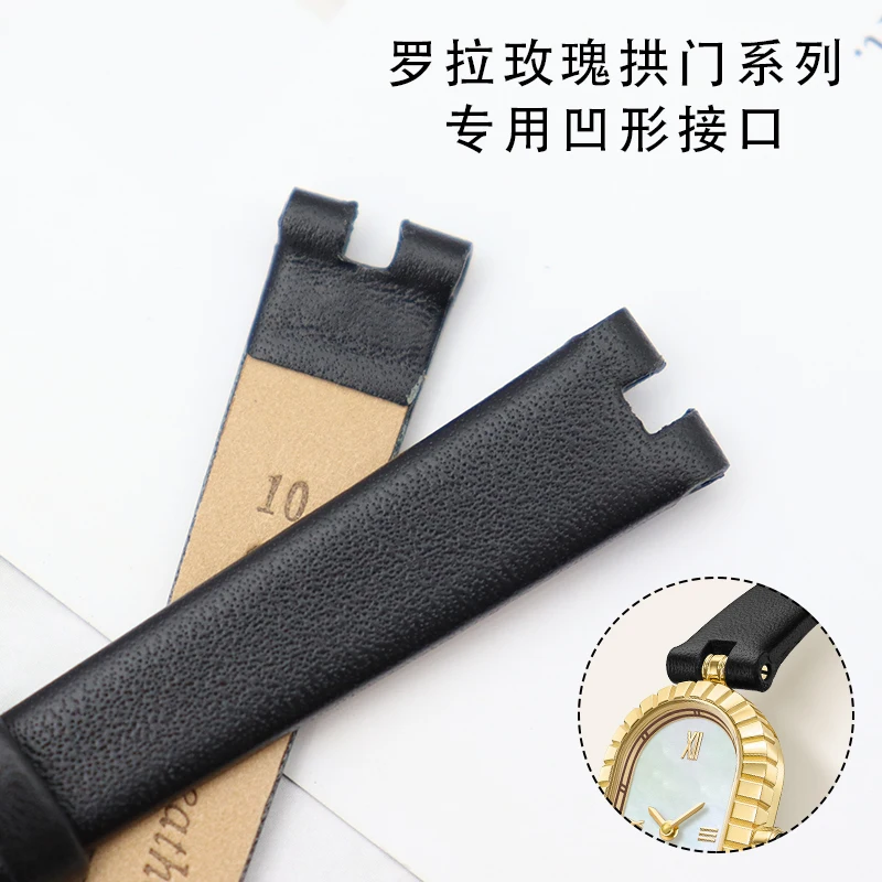 لولا وروز قوس سلسلة LR2501 الشق حجم صغير جلد طبيعي حزام ساعة اليد النساء سوار السيدات الفتيات سلسلة ساعات 10 مللي متر