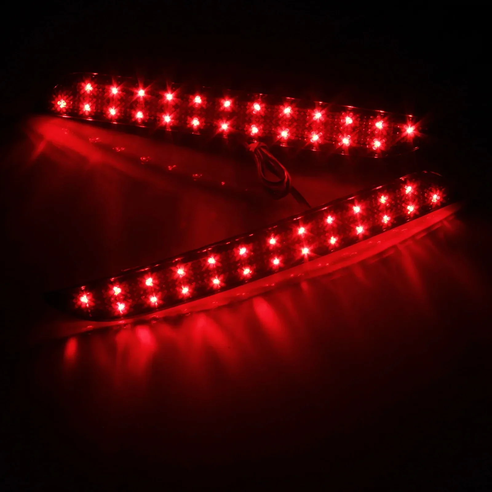 ANGRONG Black Lens LED Rear Bumper Reflector Brake Reverse Light For BMW 5 Series F10 F11 F18