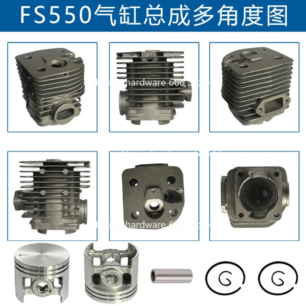 

For Stihl FS550 46mm Piston 4116 020 1215 Compatible FS420 FS550 Cylinder Assembly