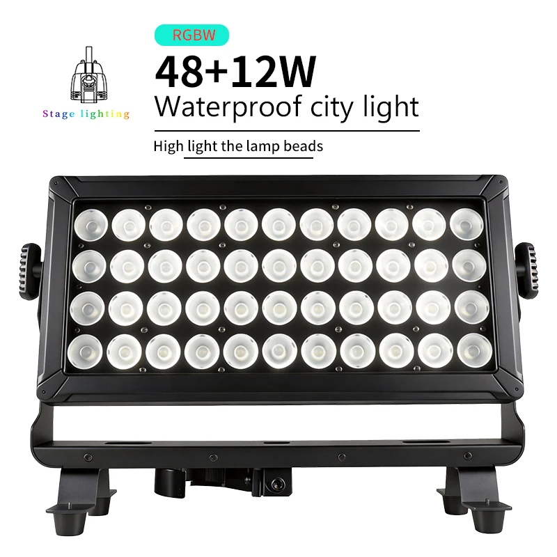 44x10W Pixel RGBW Outdoor Wash Lights DMX512 IP65 Helderheidsregeling Verlichting voor DJ Disco Bruiloft - afbeelding 2