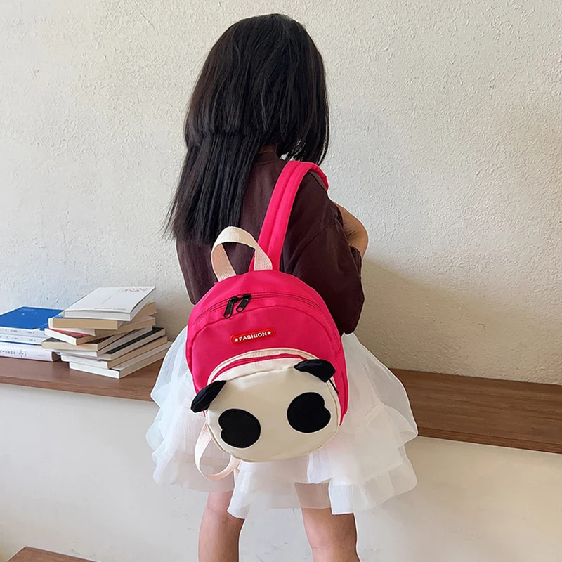 Mini mochila ligera personalizada para niños, mochila de dibujos animados, Panda creativo lindo, bolso de hombro de moda para bebé, regalos