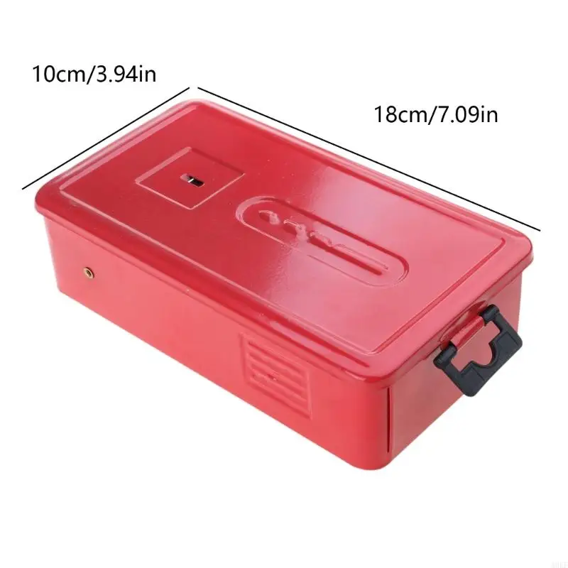 A0KF Iron Drill Bit Storage Case with Scale Marks Empty Drill Bit Box Easy Carry Metal Drill Bit Index Box Twist Drill Bit Hold
