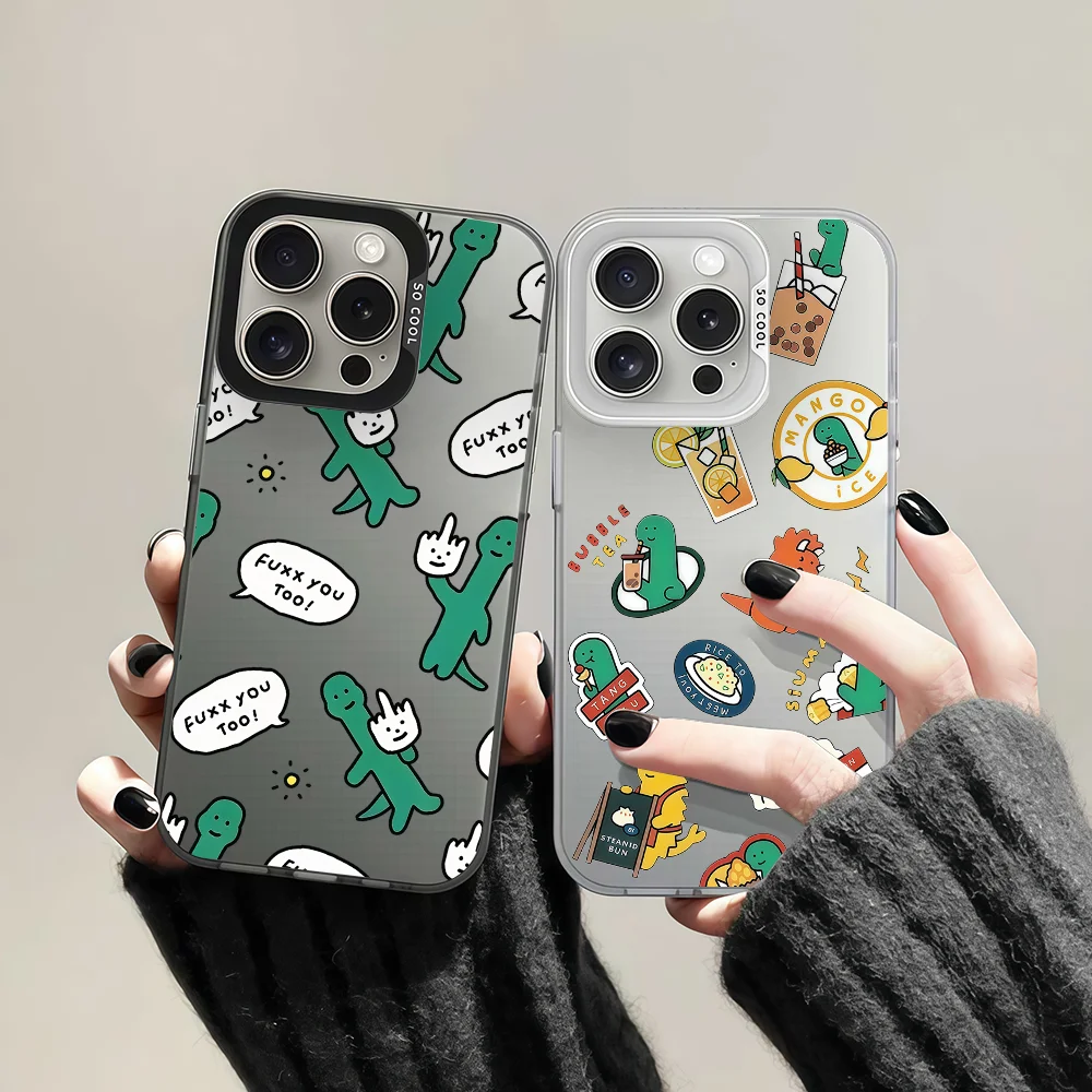 

Cartoon Cute Jogumans Phone Case For IPhone 12 11 13 14 15 16 17Max Pro Plus Mini Protective IMD Color Cover