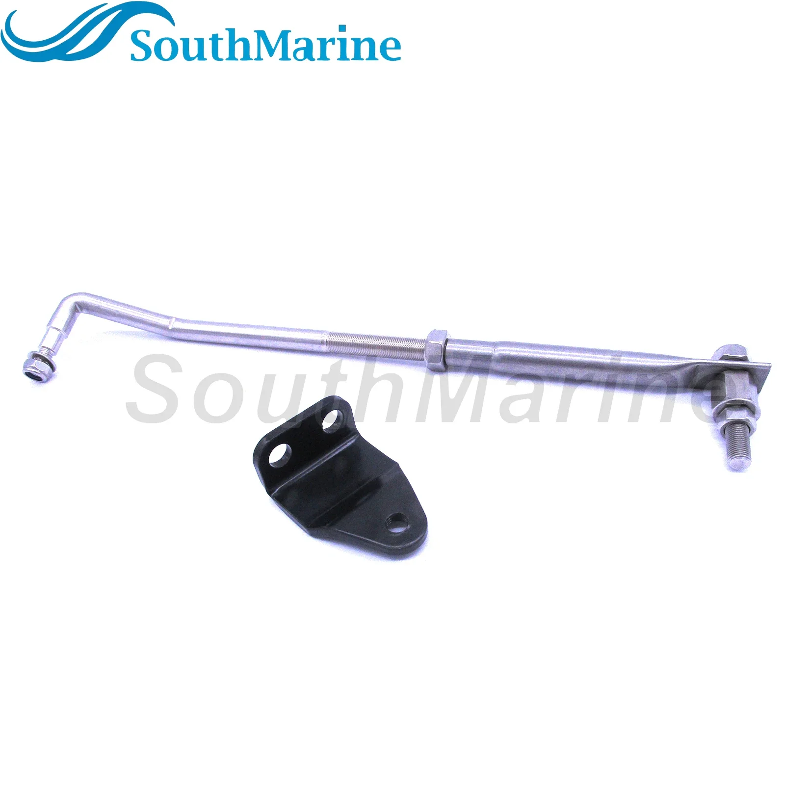 Boat Engine Stainless Steel Steering Tie Rod Drag Link Kit 315-395mm / 12.4-15.55in Adjustable, include Steering hook