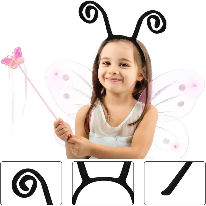 Butterfly Antenna Headband Bug Antenna Headband Butterfly Costume Accessories for Masquerade Party Cosplay Photo Props Gifts