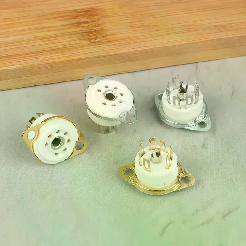 2Pcs 7Pin B7G Ceramic Vacuum Tube Socket Valve Base For 6Z4/EAA91/EC92, Etc. Vintage Audio Amplifier DIY Chassis Mount