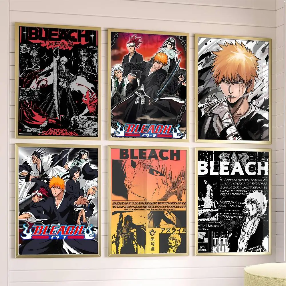 

B-Bleach Anime Poster Posters,waterproof Paper Stickers,coffee Shops,bar Living Rooms