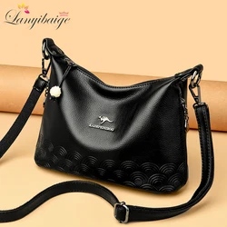 High Quality Soft Leather Shoulder Crossbody Bag for Women 2024 Luxury Handbag Women Bag Designer Casual Tote Handbag Sac A Main