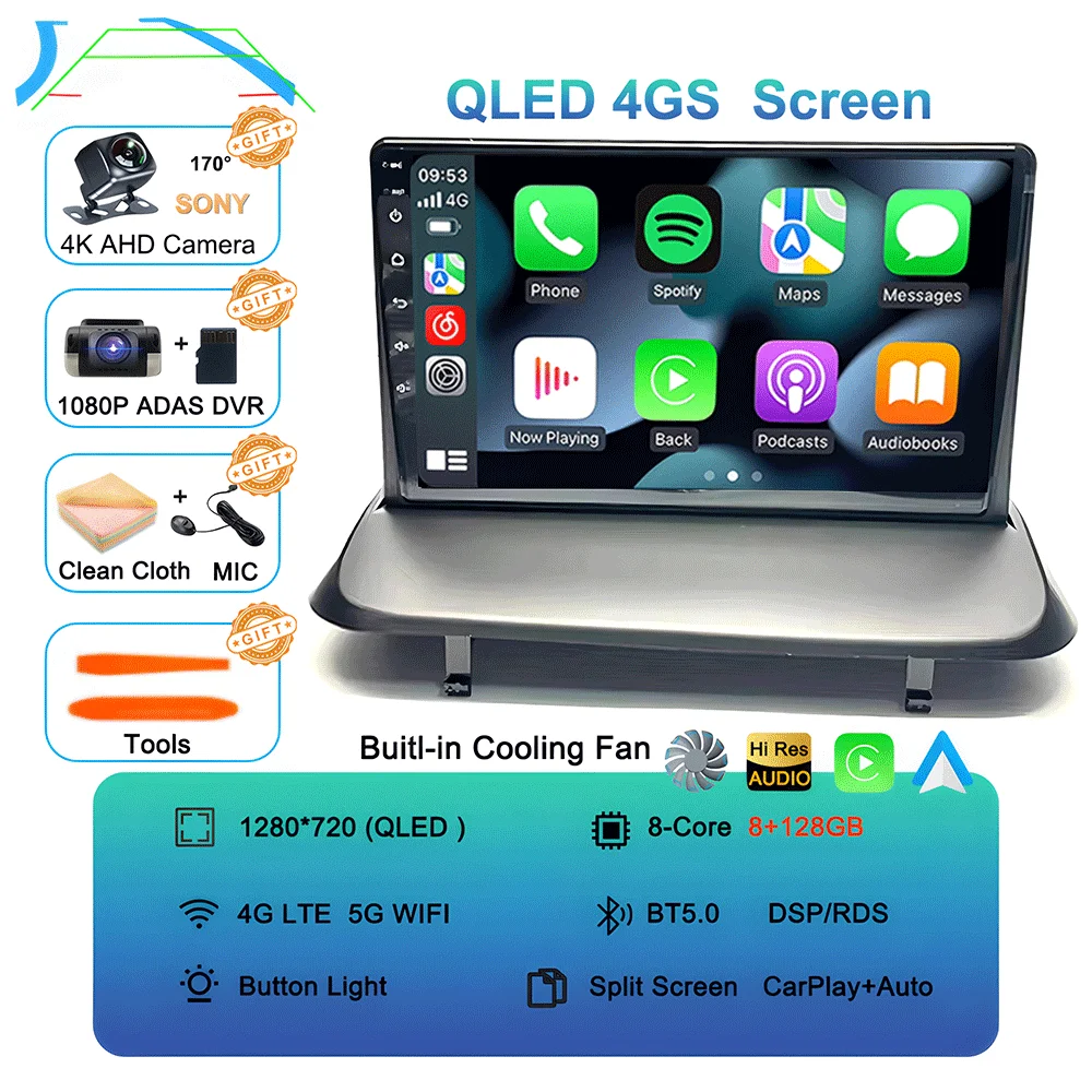 Android 16 Draadloze Carplay Auto Autoradio voor Peugeot 5008 3008 2009-2015 Audio GPS Navigatie Multimedia Videospeler Stereo
