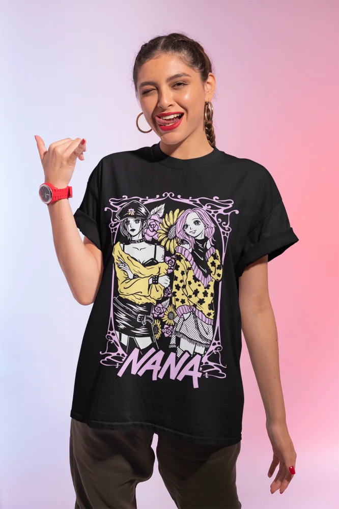 Nana Osaki T-Shirt Black Stones Girl Kawaii Manga Anime Graphic Shirt Soft Tee