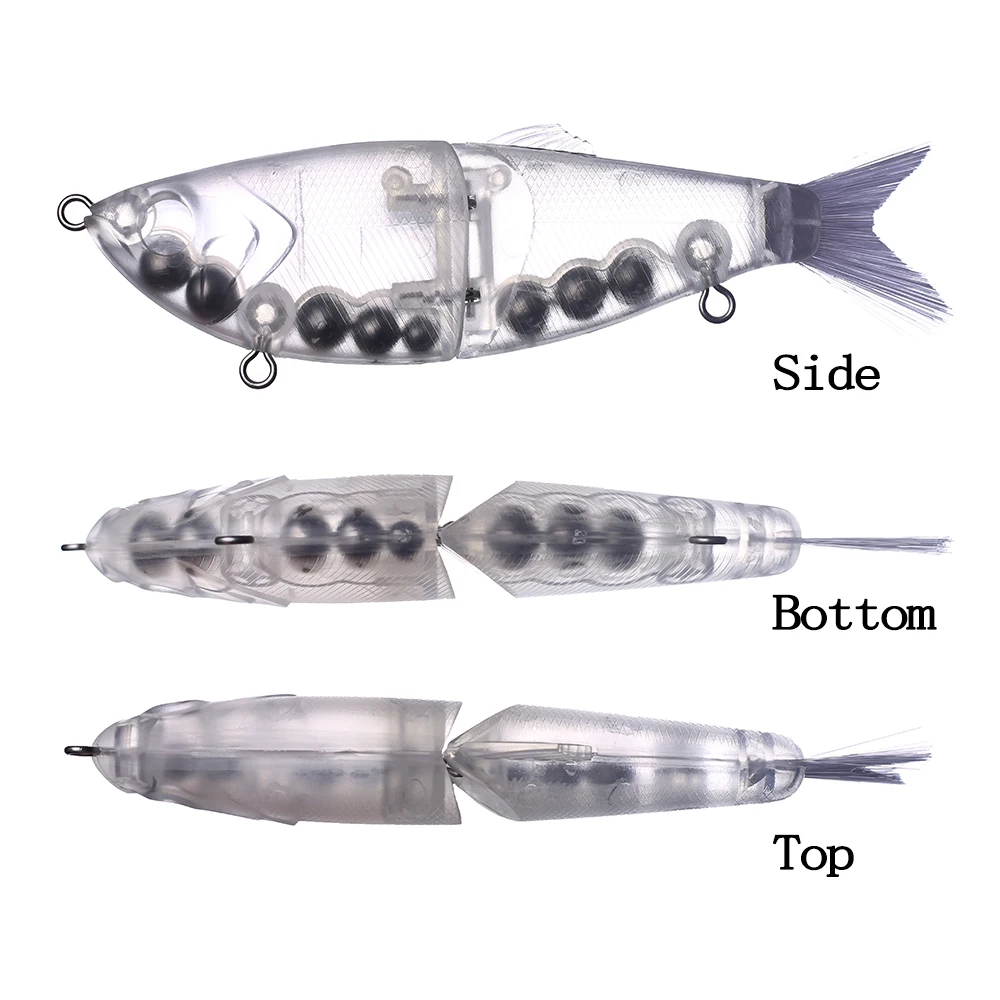 Imagem -03 - Huang-unpainted Blanks Isca Cauda da Escova Silent Glide Swimbait Faça Você Mesmo Artificial Isca de Pesca Handmade Combater 16cm 588g Pcs