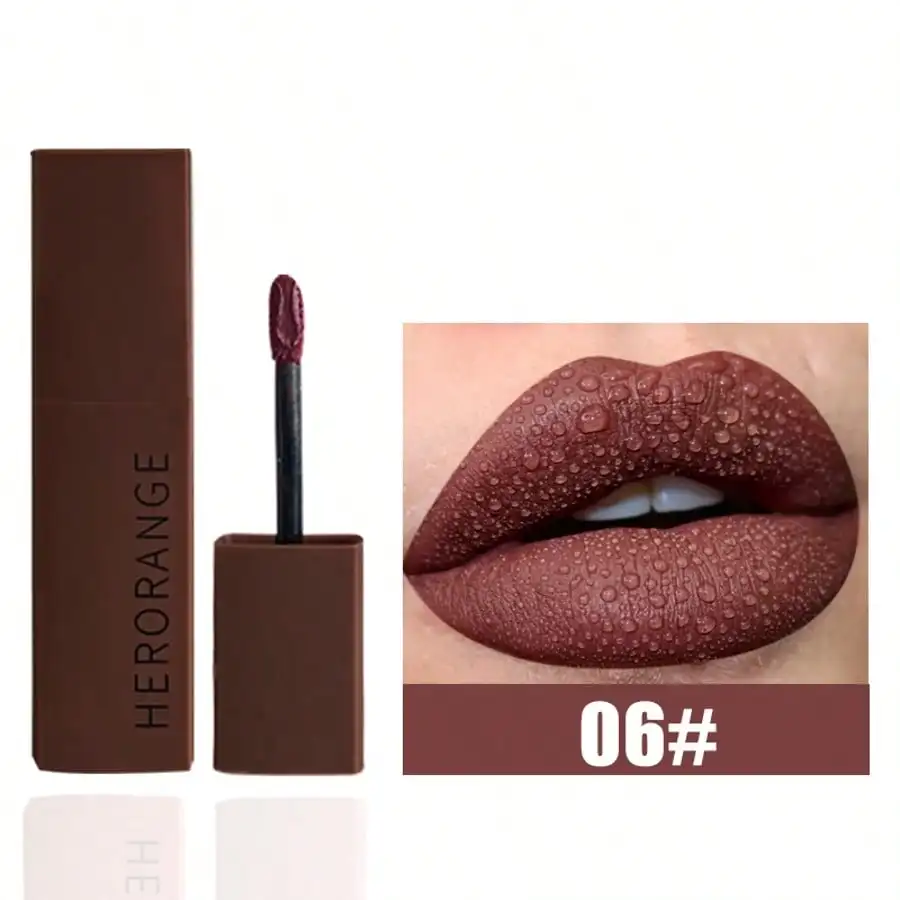 Herorange Velvet Matte Lip Mud - Long-Lasting Non-Fading, Student-Friendly, Matte Finish Lipstick