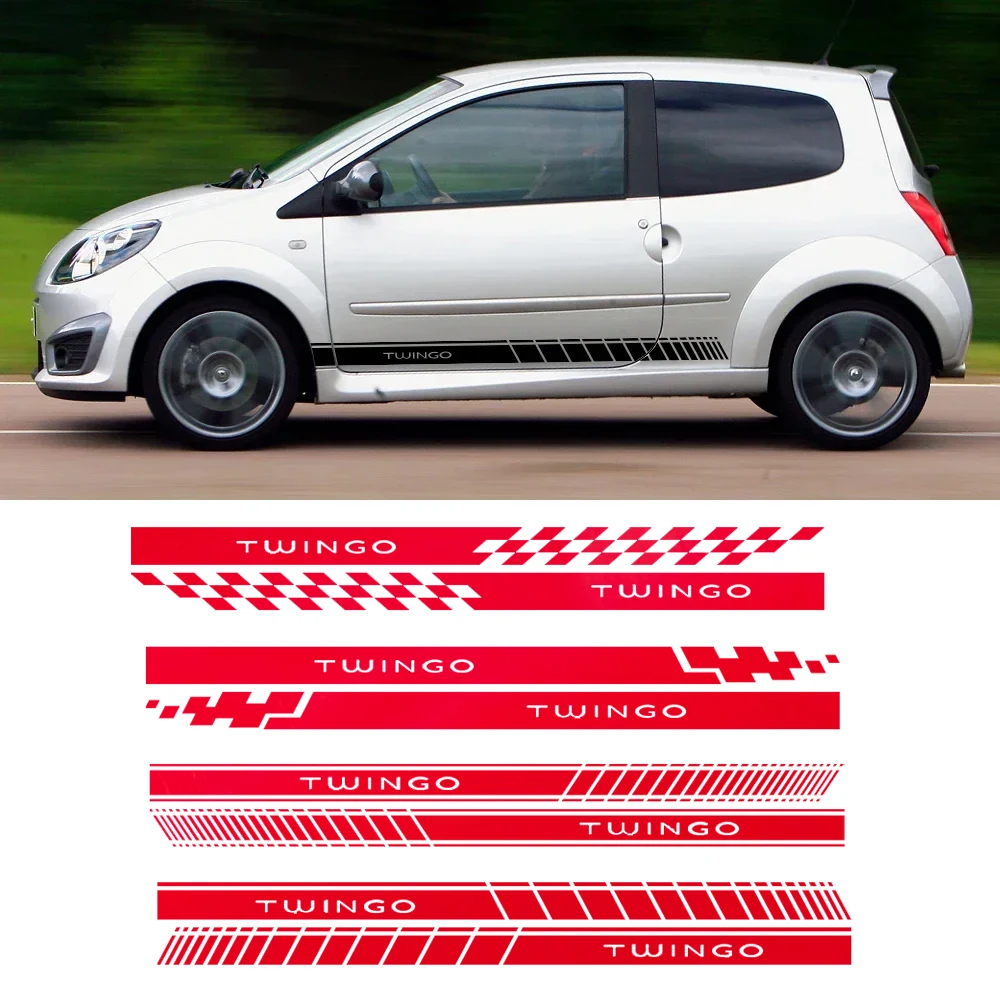 Various Types Car Door Side Stickers For Renault Twingo 1 2 3 Tuning Accessories Sport Styling DIY Vinyl Film Decals Decoration