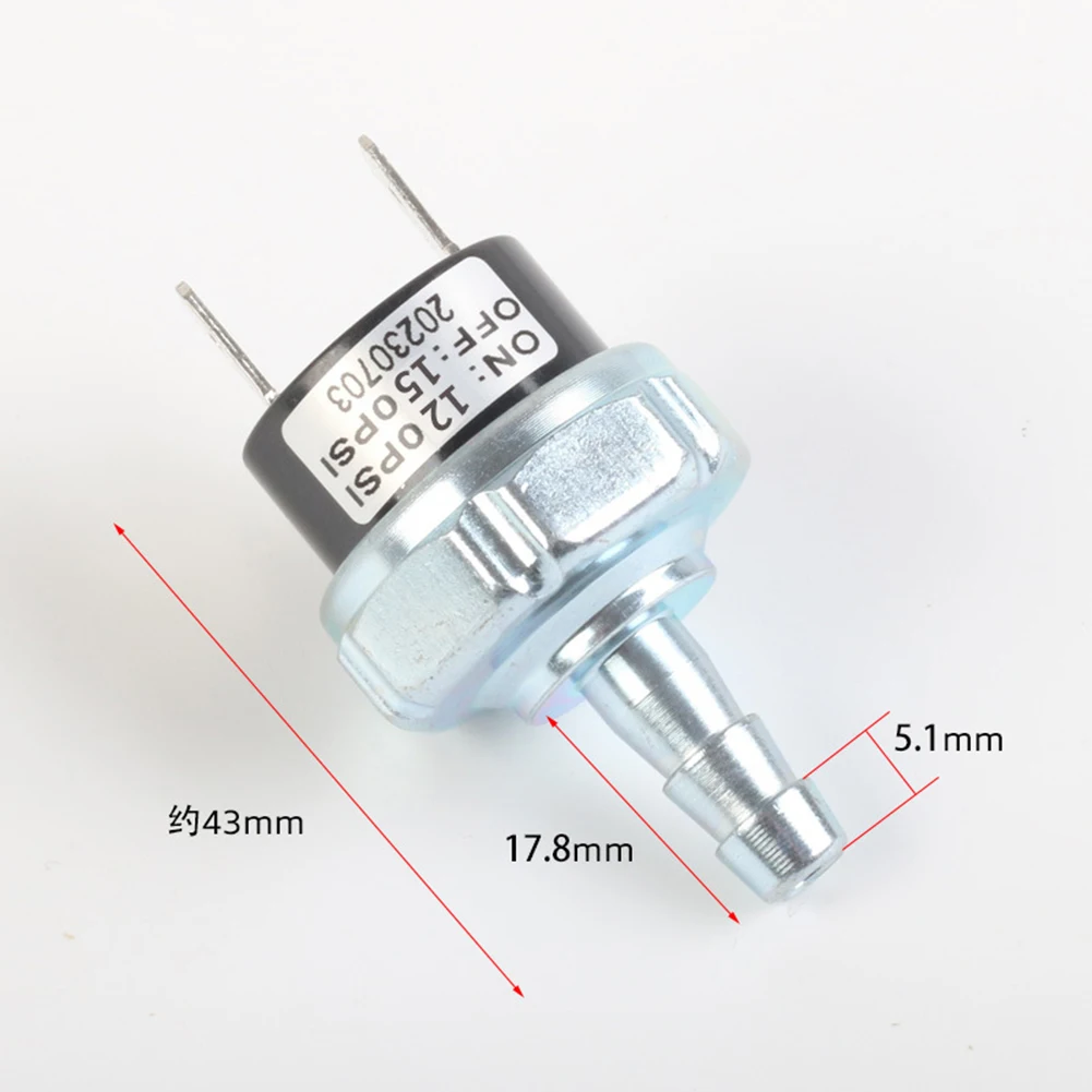 

Compressor Replacement Silver Black Pressure Power Switch Pneumatic Pressure Switch Compatible With AC DC Power