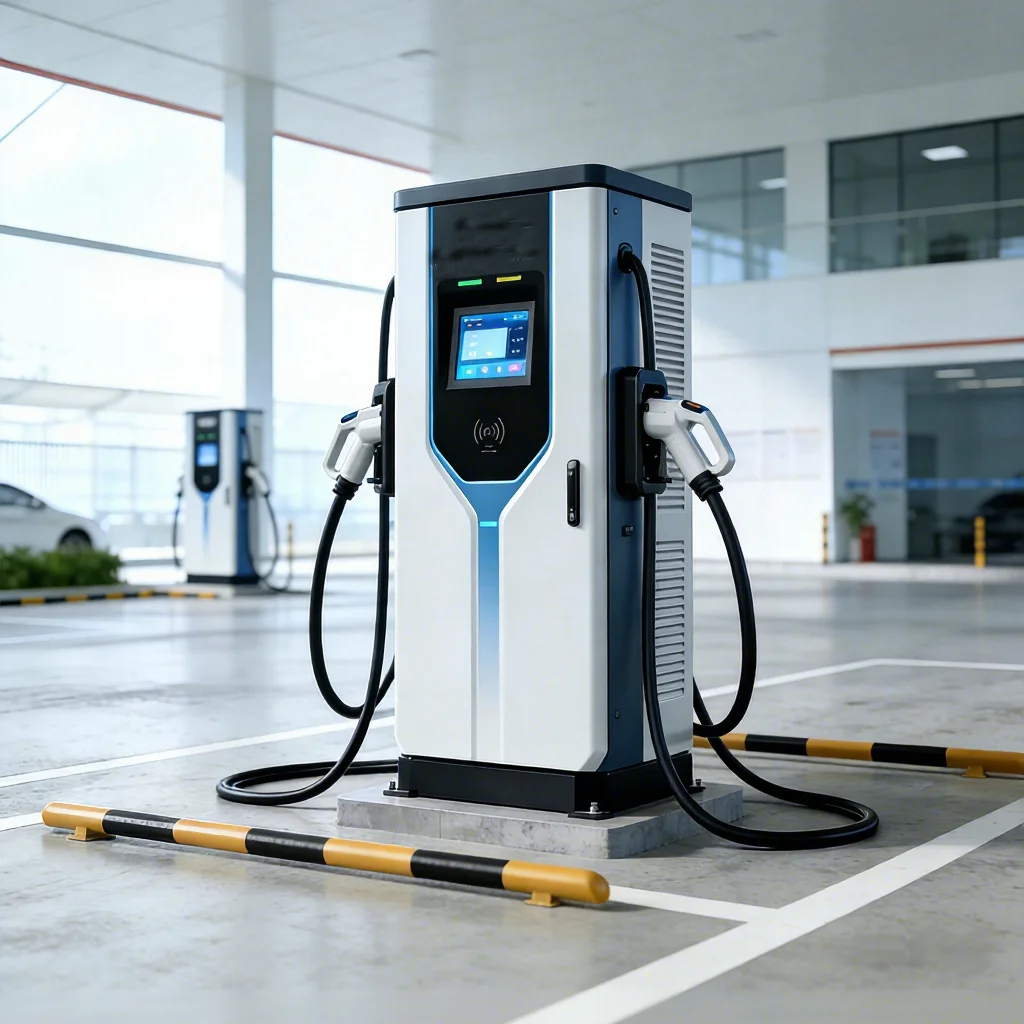 CCS2 Integrated DC Fast Charger, 200kW Compact Station for Shopping Center Underground Parking
