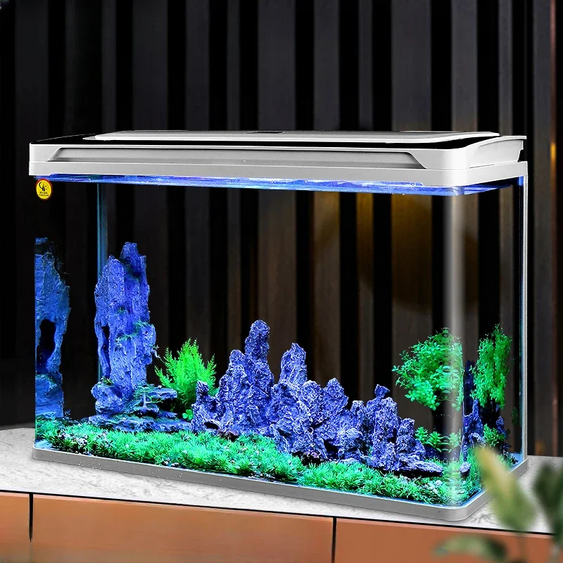 Circulate Glass Aquariums Fish Tank Vivarium Bowl Circulate Home Aquariums Fish Tank Living Room Acuarios Pet Products