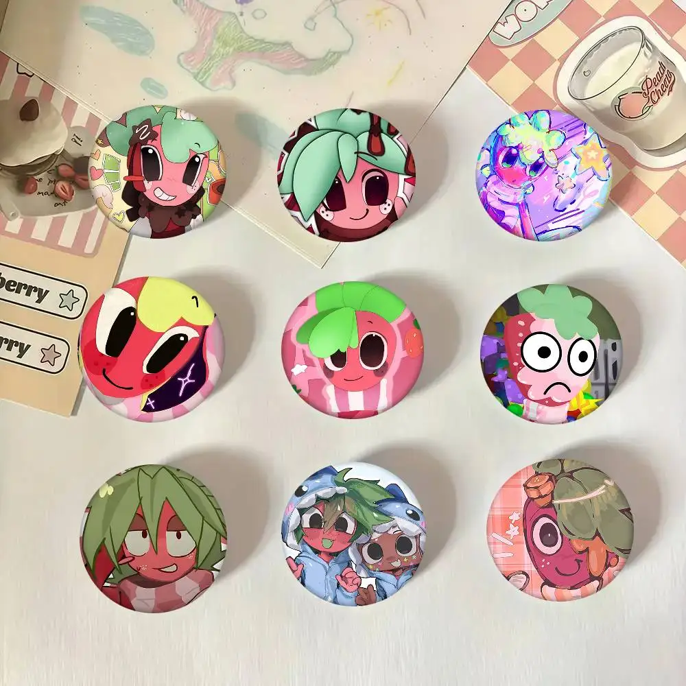 Heißes Horror-Spiel Dandys World Sprout Anime Rundes Abzeichen Kreative Brosche Kleidung Rucksack Accessoires Anstecknadel