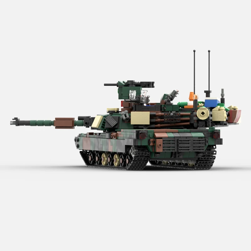 Sprzęt wojskowy M1A2 Abrams SEP V2 1/32 Skala MOC Building Block Model Zestaw do montażu DIY Zabawki Prezenty 1678 SZTUK