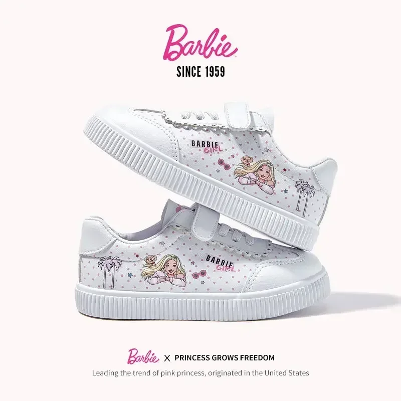 Cartoon Barbie Canvas Shoe Anime Children Fashion Outdoor Sneakers Cute Girl Comfortable Breathable Shoes Kawaii Anti-Slip Shoes