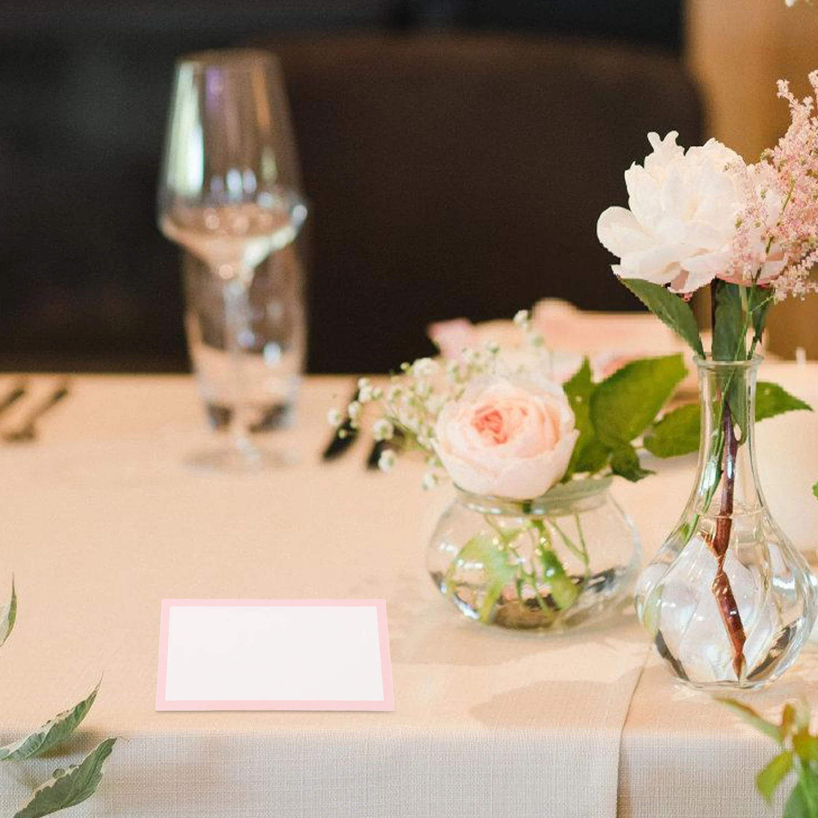 

Folding Place Cards Name for Wedding Tags Table Seating Pink Dinner Hollow Dining