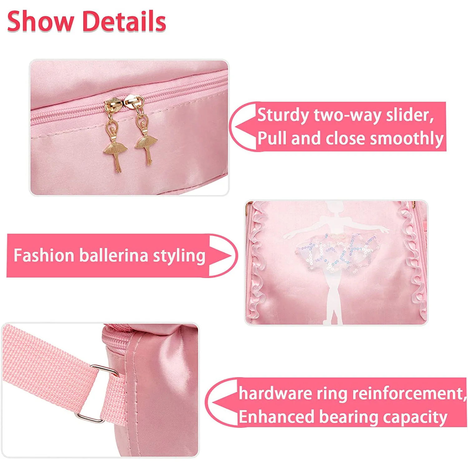 Sac à dos de danse de Ballet personnalisé brodé avec compartiment à chaussures séparé, sac de ballerine pour petites filles, sac pour tout-petits