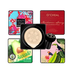 OCHEAL-crema BB con cabeza de seta para maquillaje facial, cojín corrector para Base facial, cojín de maquillaje compacto