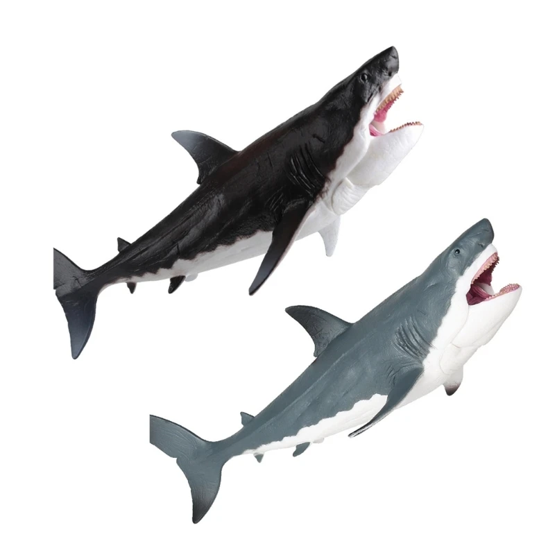 F19F Cool Megalodon Figure Exquisite Statue Megalodon Imaginative Play Photo Props