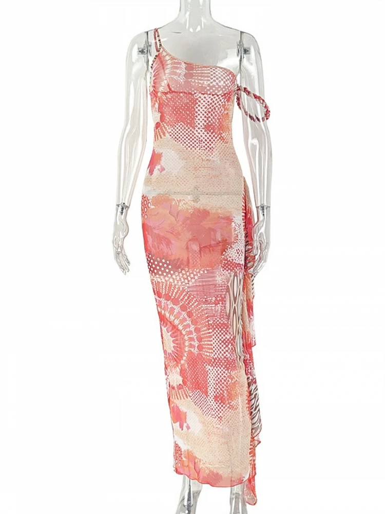 Printemps été sans manches élégant longue robe Maxi vêtements pour femmes décontracté fête travail soirée Sexy Club doré à pois robes