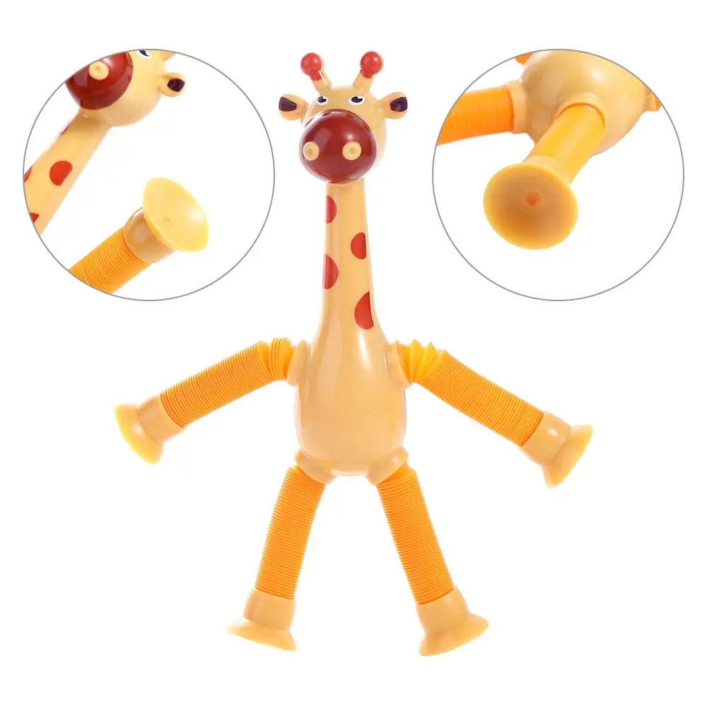 Fidget Toys Diy Sensory Toys Animal Suction Cup Toys Telescopic Suction Cup Giraffe Giraffe Pop Tubes Toy Sensory Toys