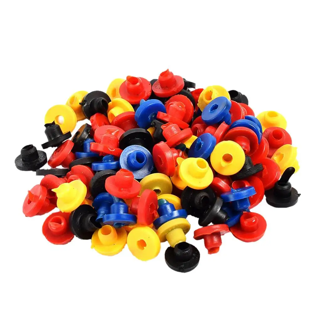 

100Piece Colorful Silicone Grommets Nipples for Tattoo Machine Needle Supply
